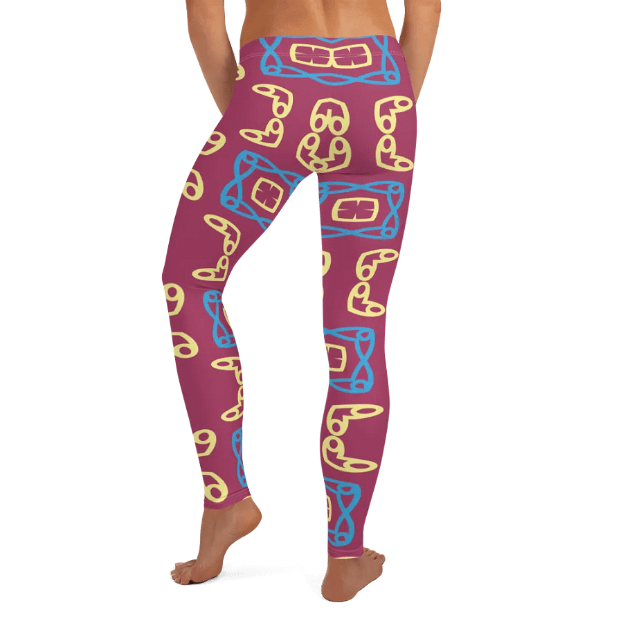 Customizable Chic: Maroon All-Over Print Leggings product image (8)