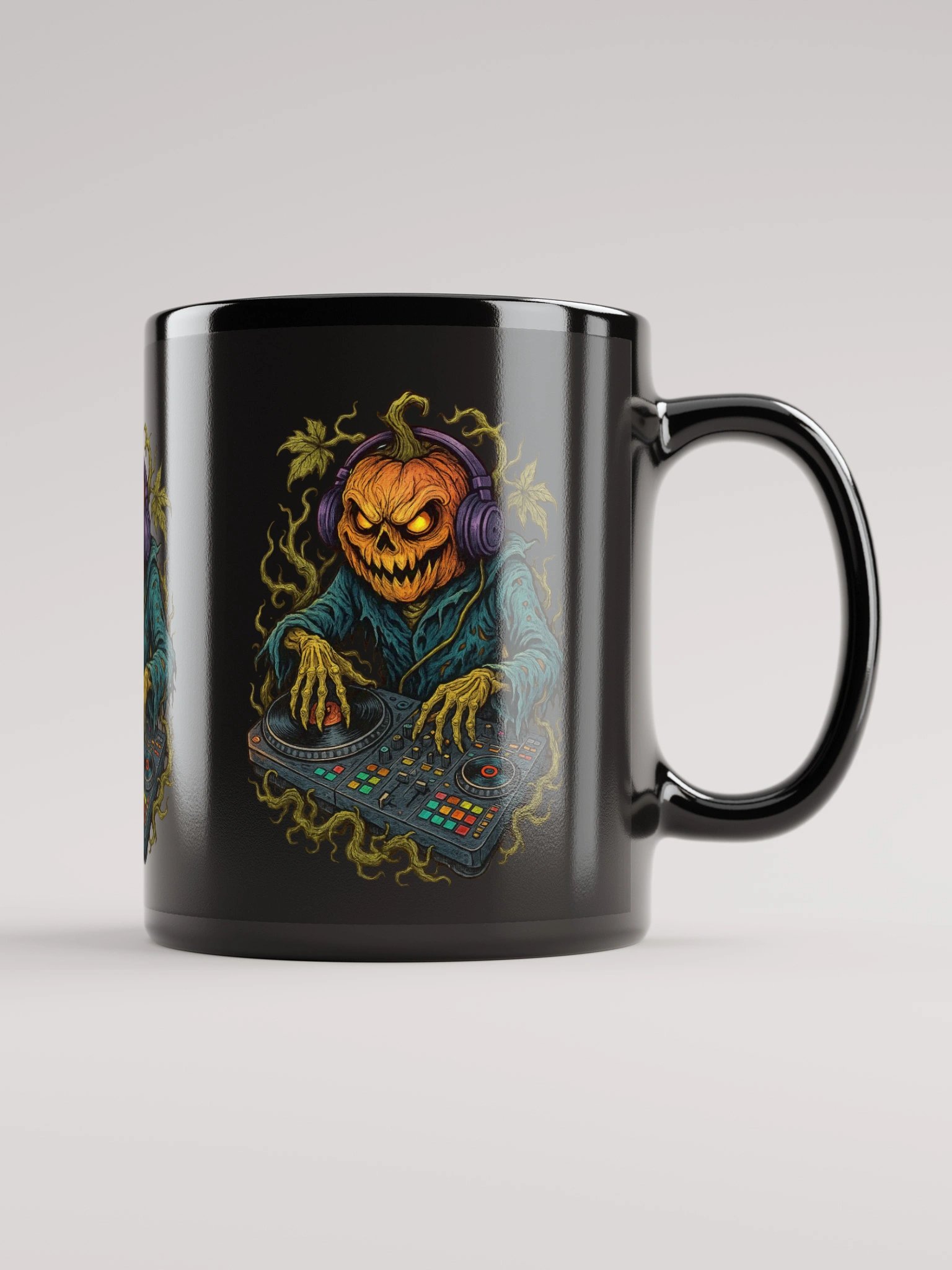 Theatrically Jerry: "DJ Jack-O-Lantern Spins Halloween Beats" Mug product image (1)