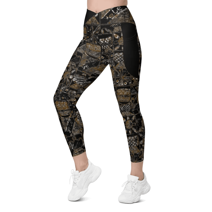 Festivity Print Crossover Leggings with Pockets product image (7)