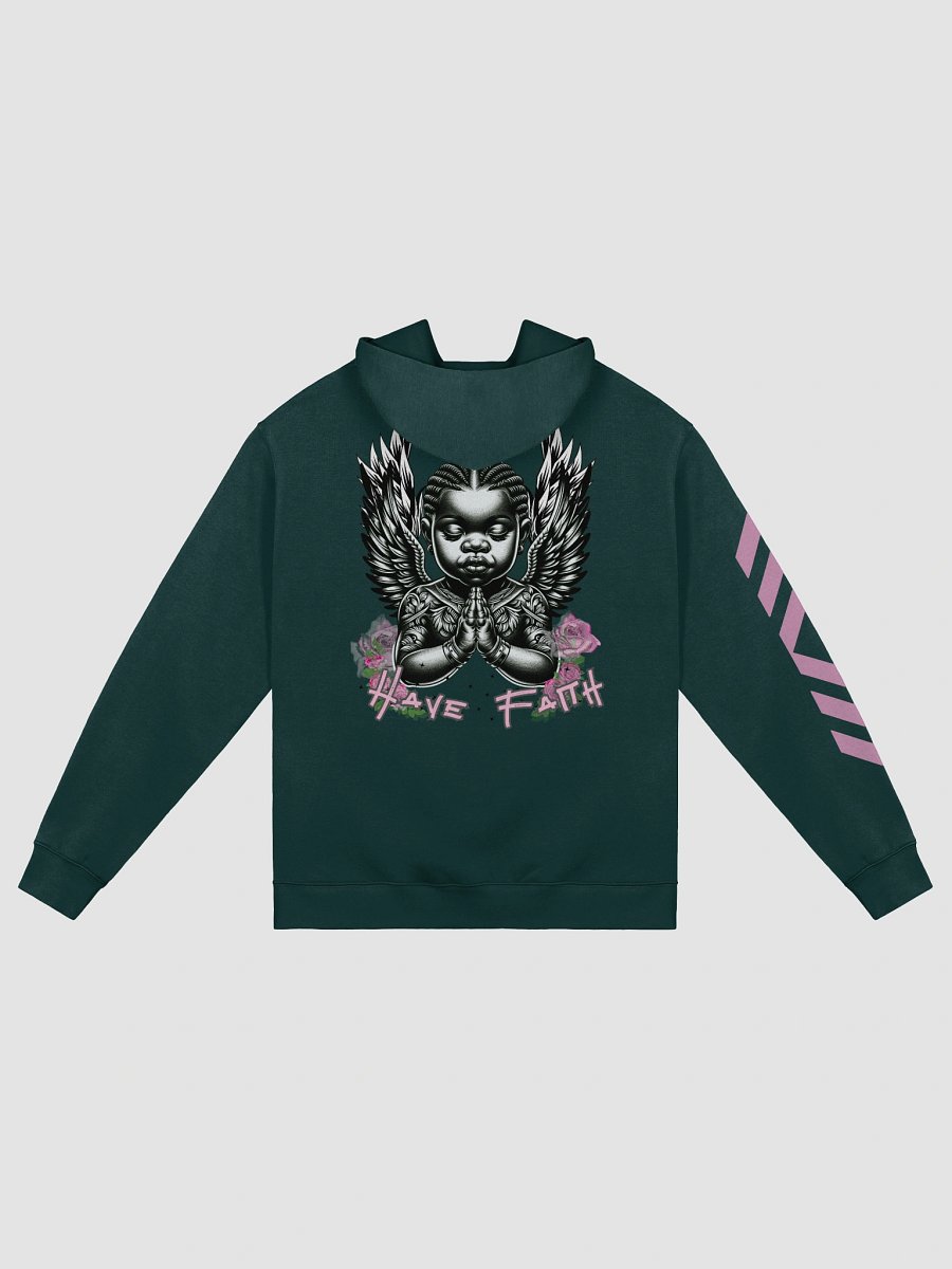 'Have Faith' Cherub - Pink Roses- Oversized Hoodie_Urban Essentials product image (2)