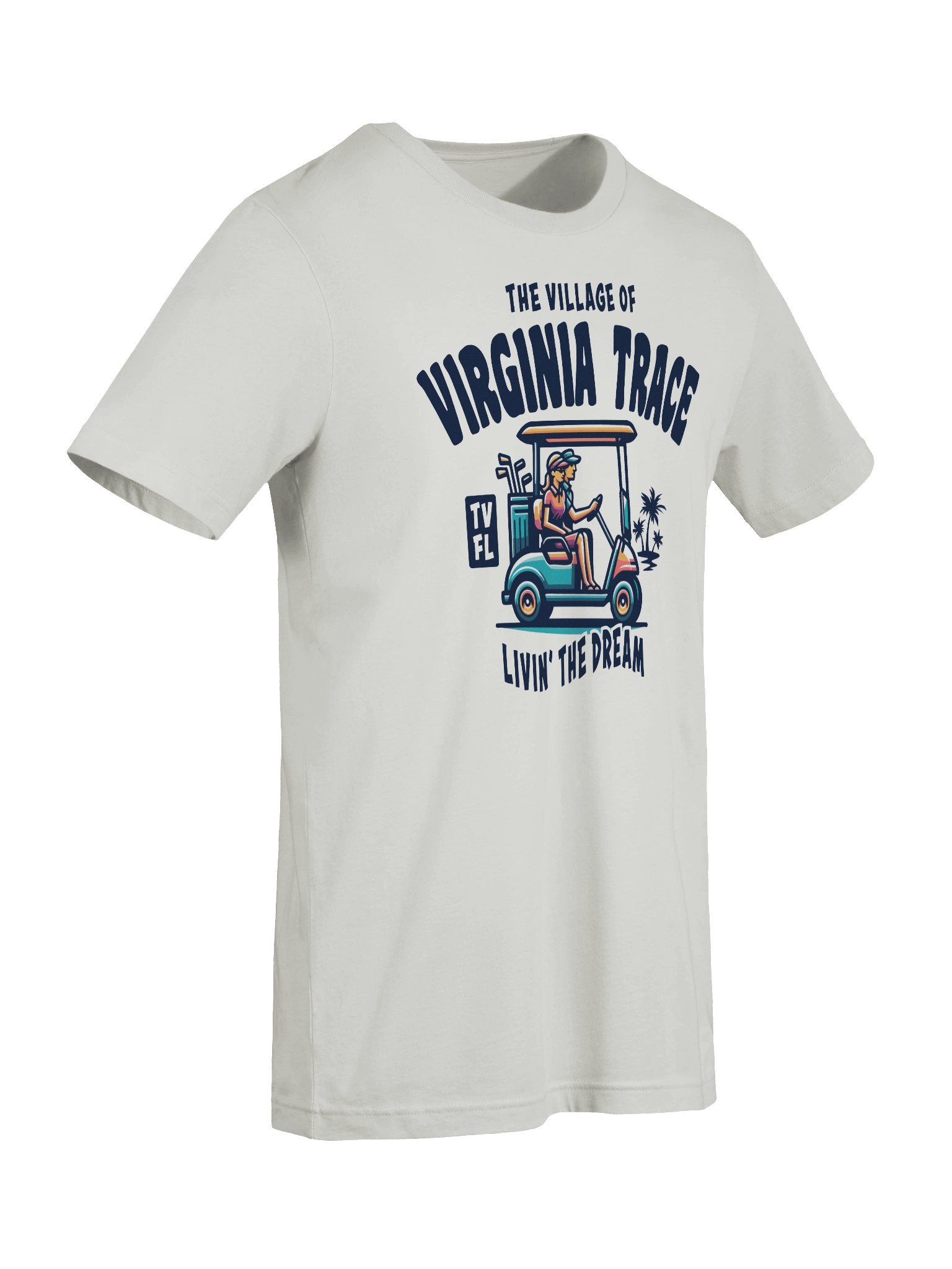 The Village of Virginia Trace TV FL Golf Cart Design T-Shirt product image (79)