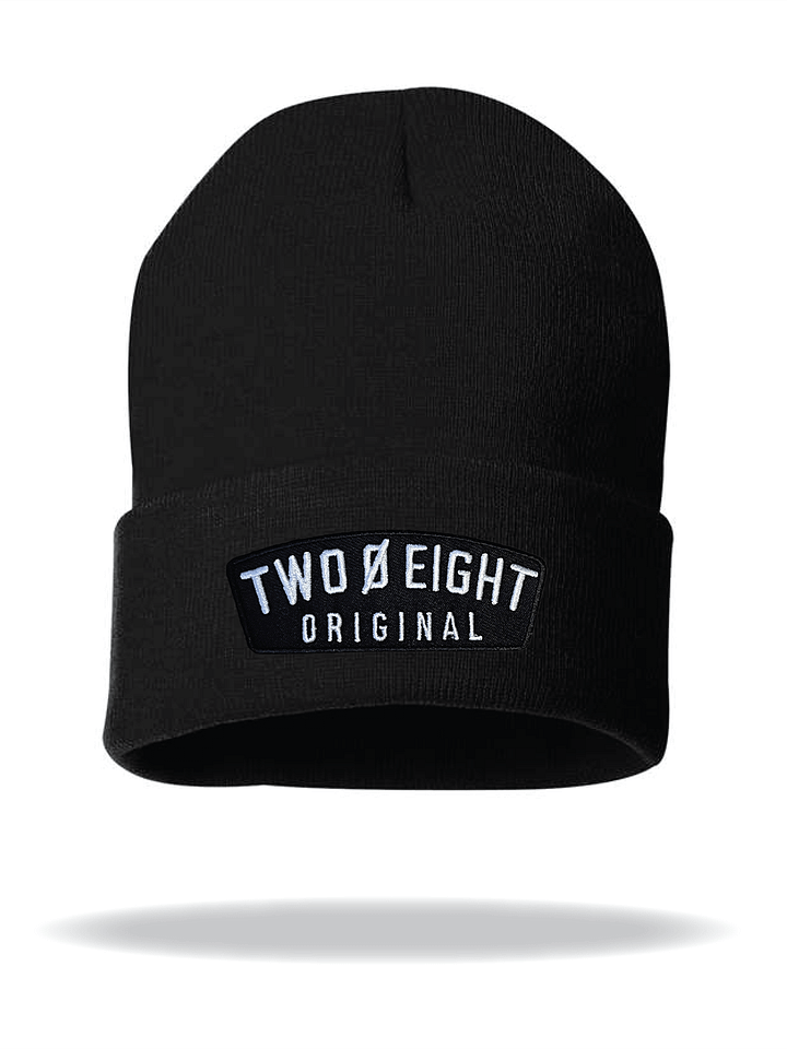 Two 0 Eight Original Patch Black Cuffed Beanie product image (1)