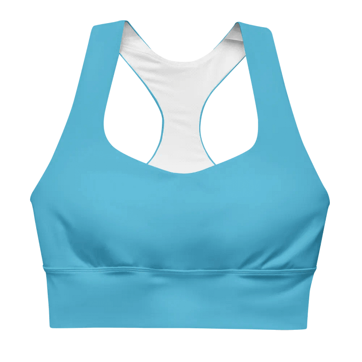 Sky Blue Serenity Longline Sports Bra product image (1)