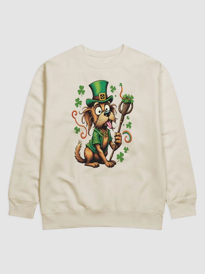 Lucky and Lit St. Patrick's Day Premium Sweatshirt – Funny Irish Dog Design product image (4)