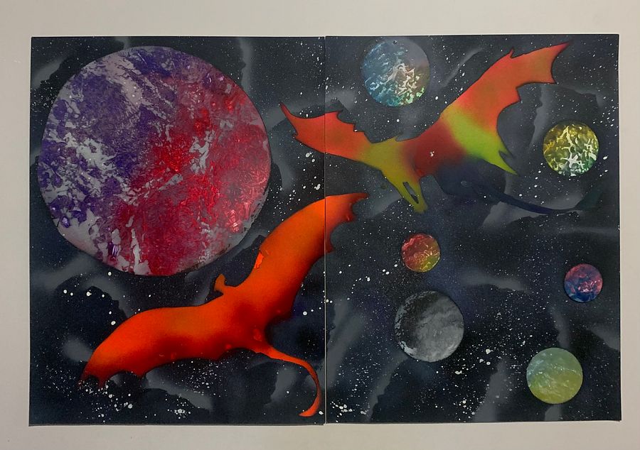 Dragon Spray paint art product image (1)