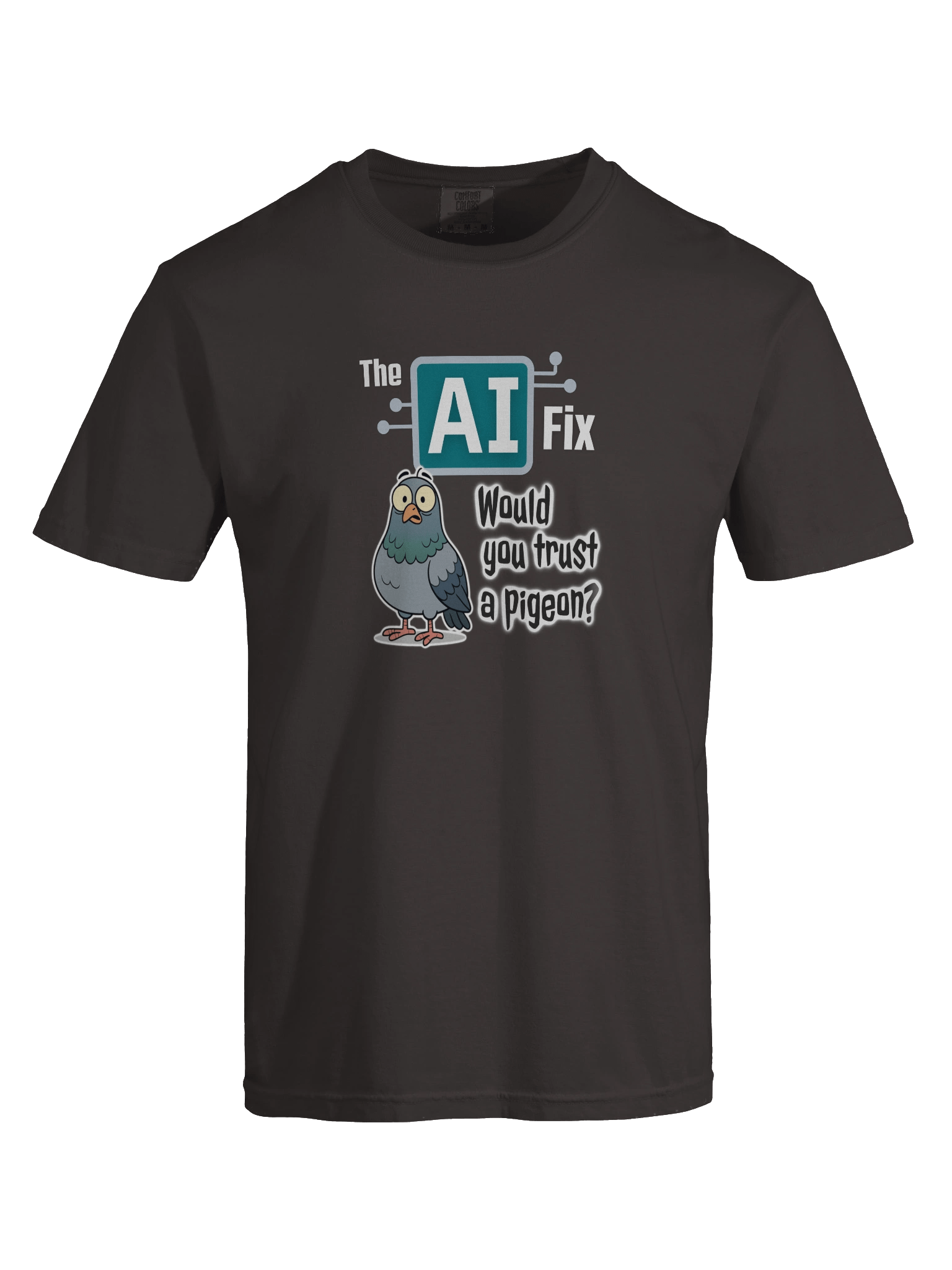 The AI Fix: Would you trust a pigeon? T-Shirt product image (7)