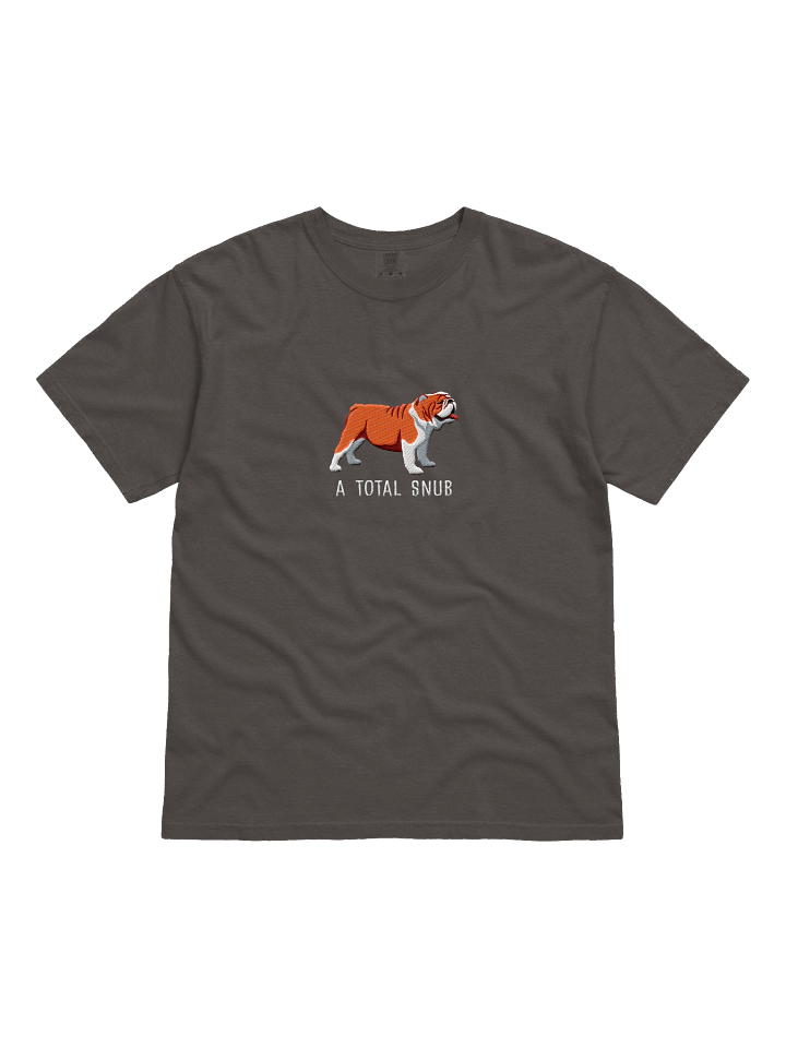 A Total Snub T-Shirt(Embroidered) of an English Bulldog(Red & White) product image (3)