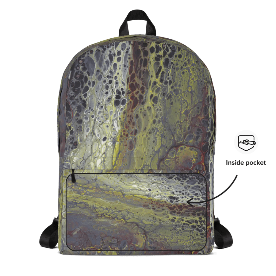 Amphibian - Acrylic Pour Print, Backpack product image (6)
