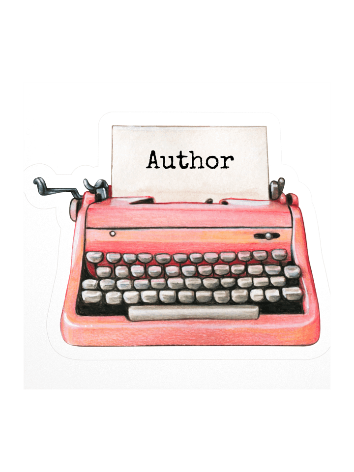 Author Typewriter Sticker product image (1)