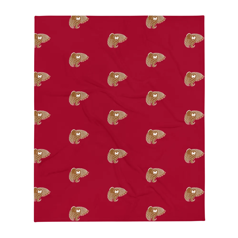 Gingerbread Cuttlefish Throw Blanket - Red product image (1)