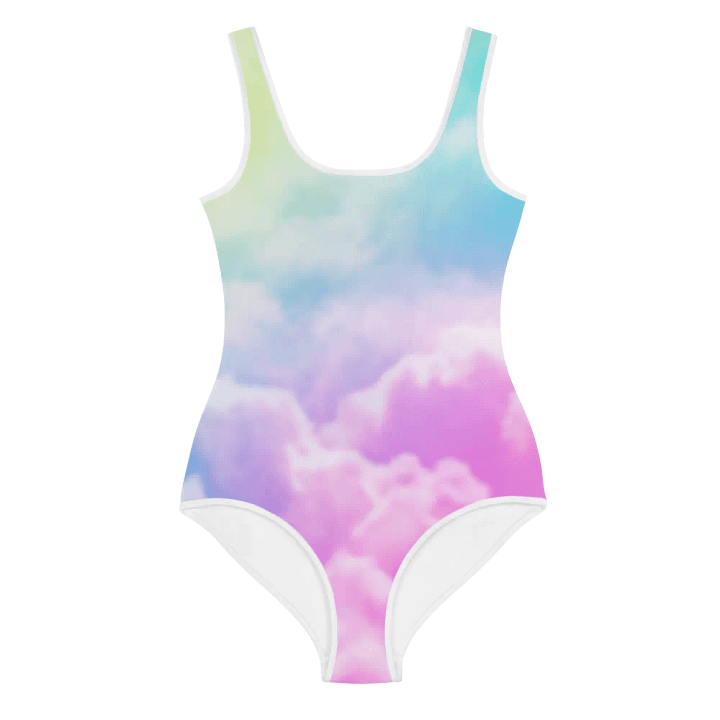 Blur cloud rainbow Design Youth One Piece Swimsuit - V7 product image (1)
