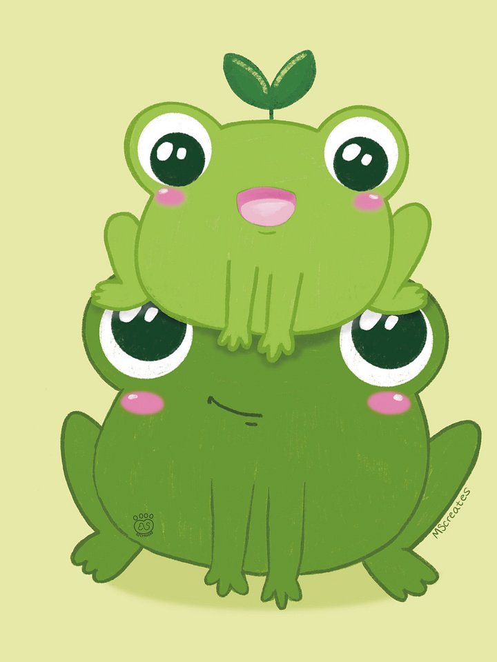 Stacking Frog Sprout Print product image (1)