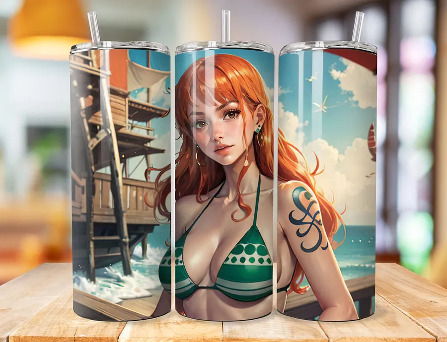 Nami 20 oz Stainless Steel Tumbler – One Piece Navigator’s Charm Design product image (1)
