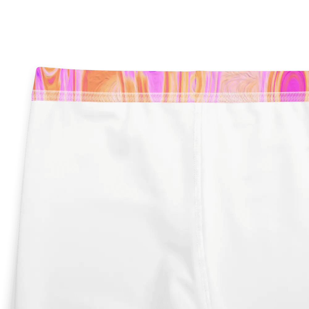 Cool Abstract Pink and Magenta Atomic Retro Zigzags Youth Leggings product image (6)