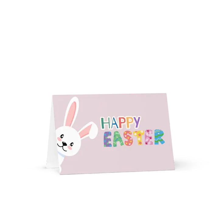 Cute Bunny Happy Easter Greeting Card product image (2)