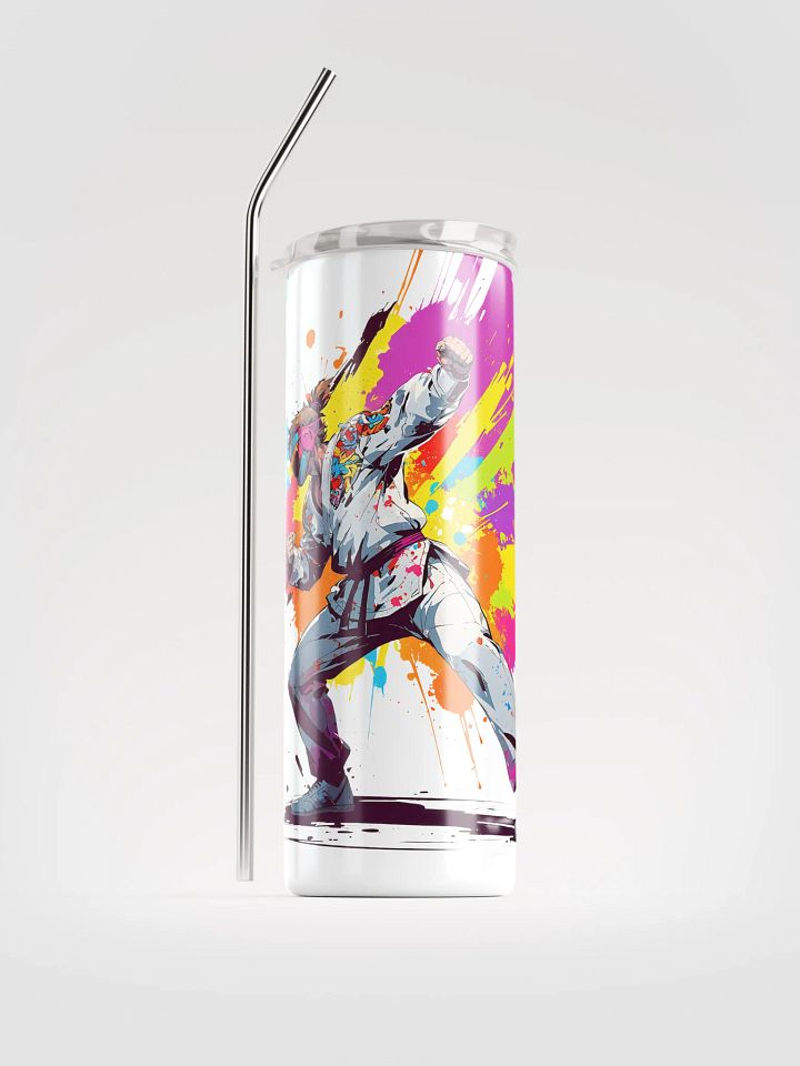 Stainless Steel Tumbler ( D_0144_Color Kick Taekwondo Boy of the Streets ) product image (1)