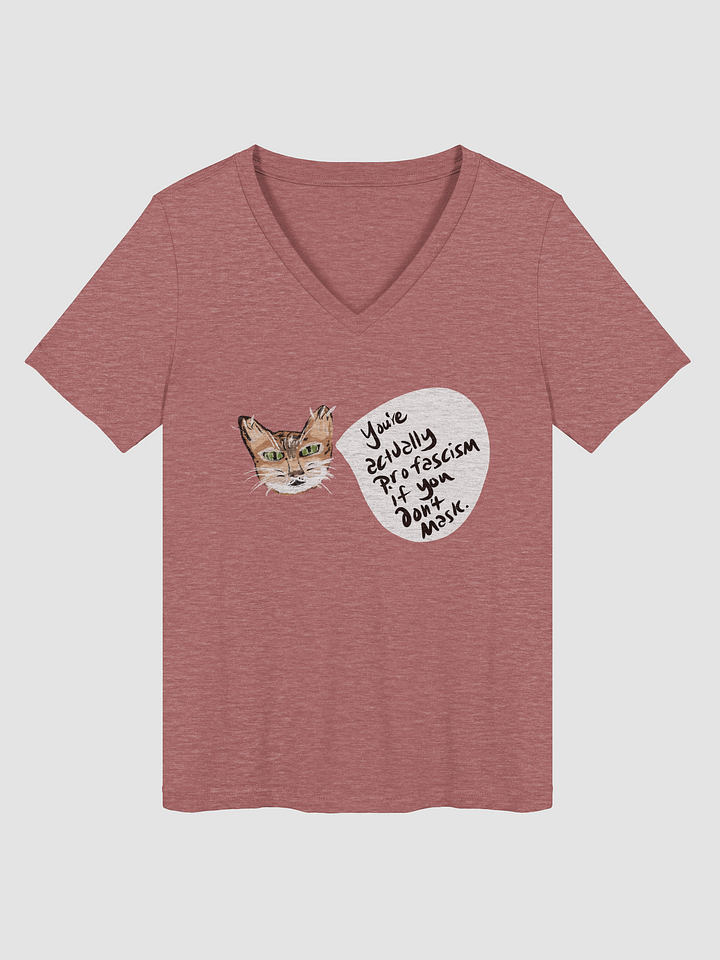 Kitty Mask Thoughts V-Neck tee product image (5)