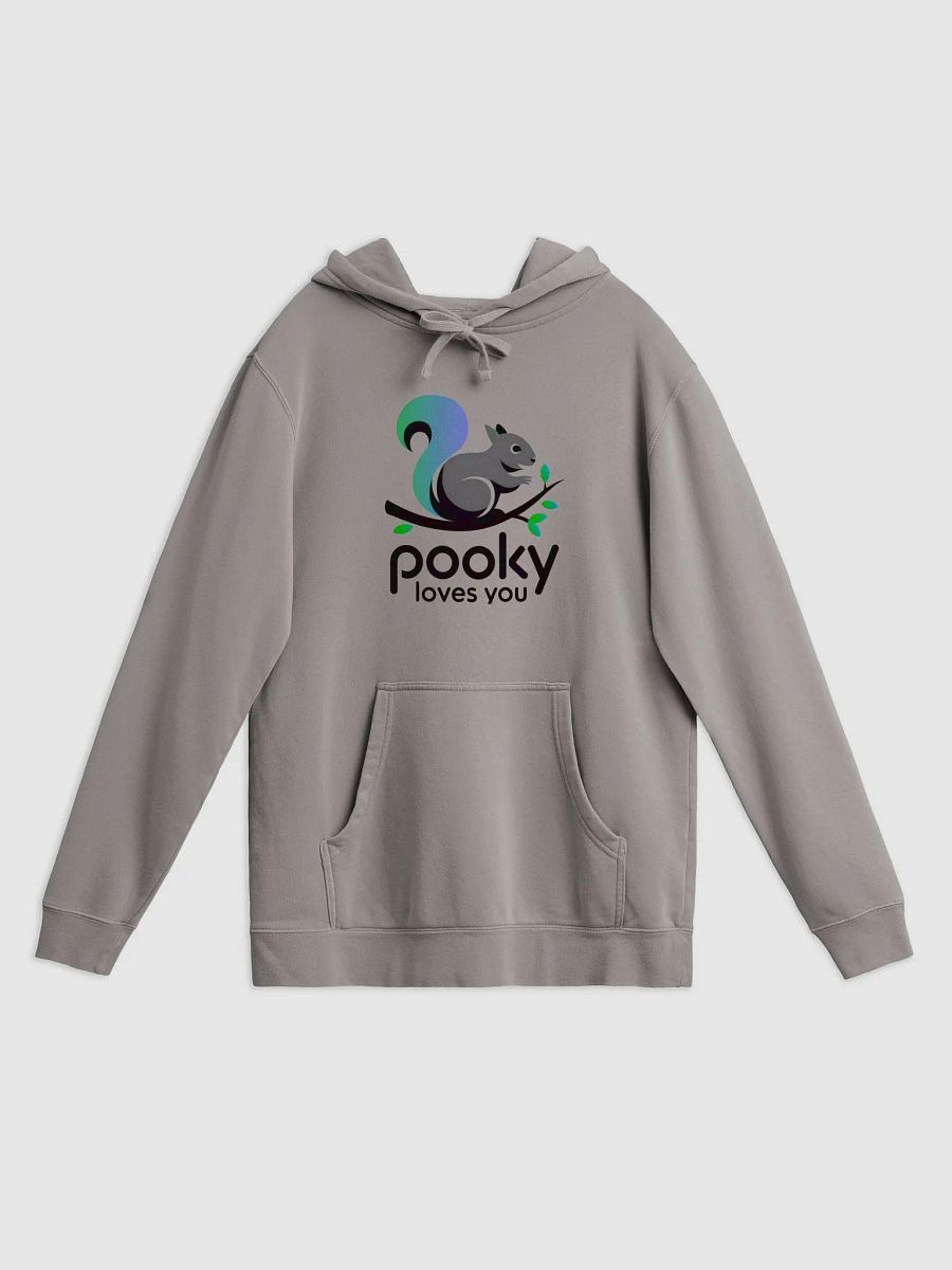 Super Premium Hoodie: Pooky Loves You, Simplistic beauty on branch. product image (1)