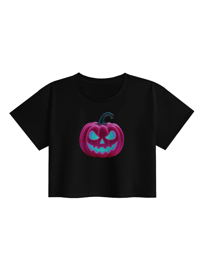 Andromeda Siren Spooky Chic Neon Pumpkin Crop Top product image (1)