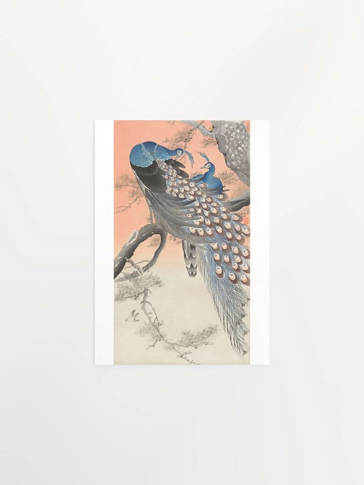 Two Peacocks on Tree Branch by Ohara Koson product image (1)