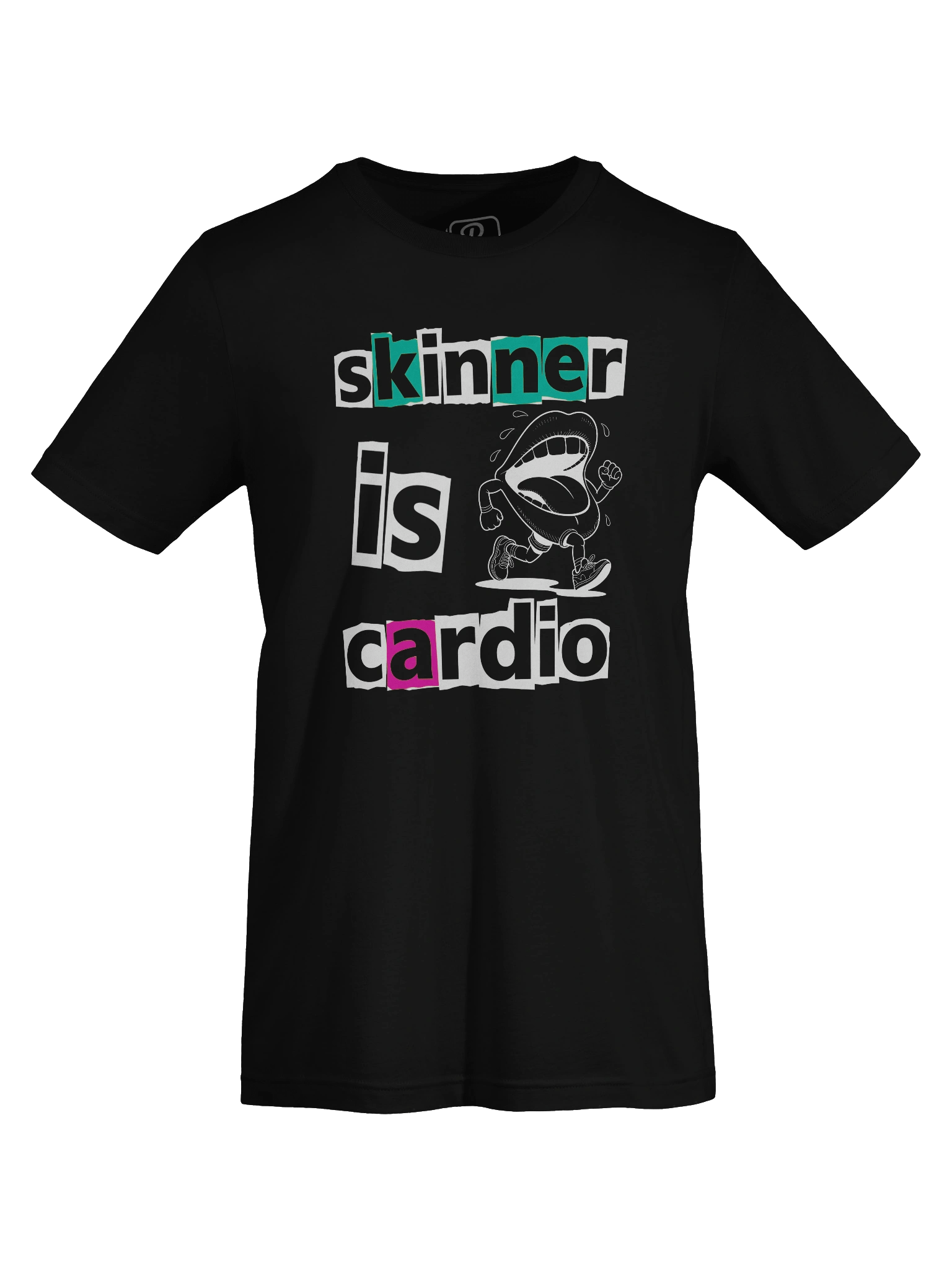 Skinner Is Cardio – Funny Cape Flats Slang Graphic Tee (Unisex, Black/Navy) product image (6)