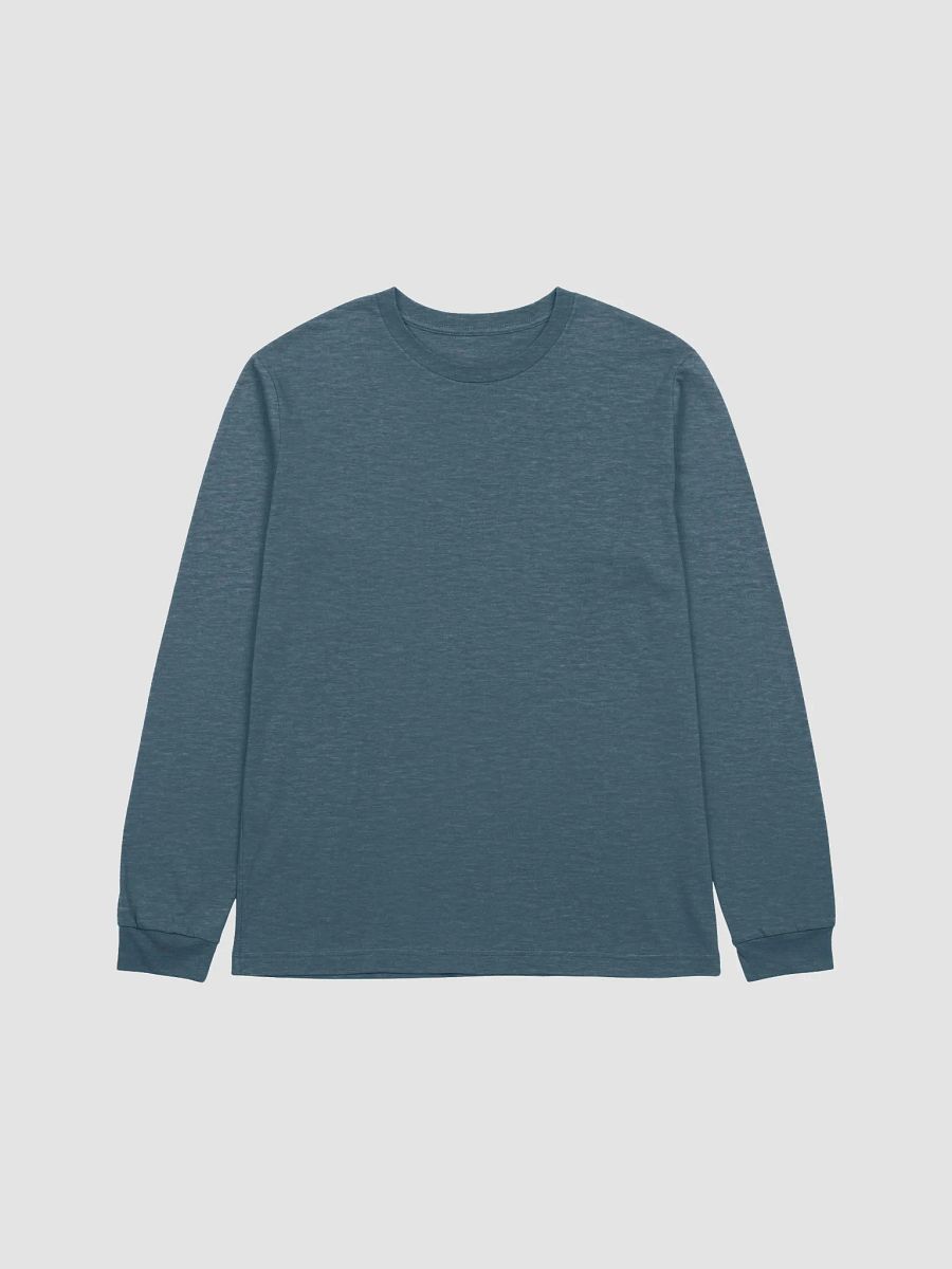 Plain Color Heather Deep Teal Long Sleeve T-Shirt product image (5)