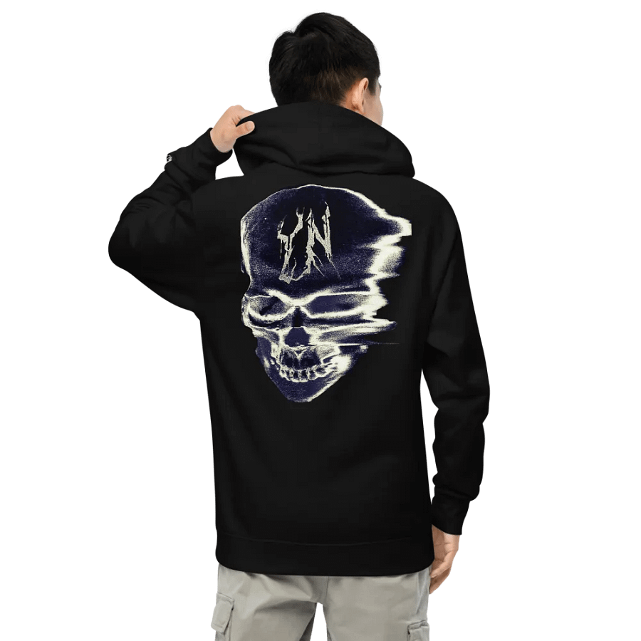 UniSex YvngNxmd Blue Script Logo Embrioder Hoodie product image (6)