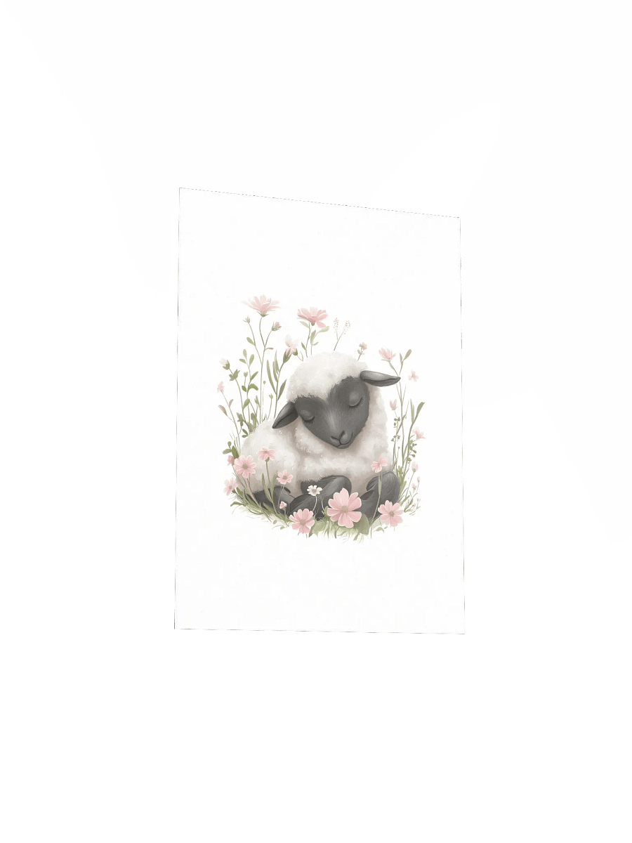 Sleeping Sheep in Pink Florals Farm Print product image (4)