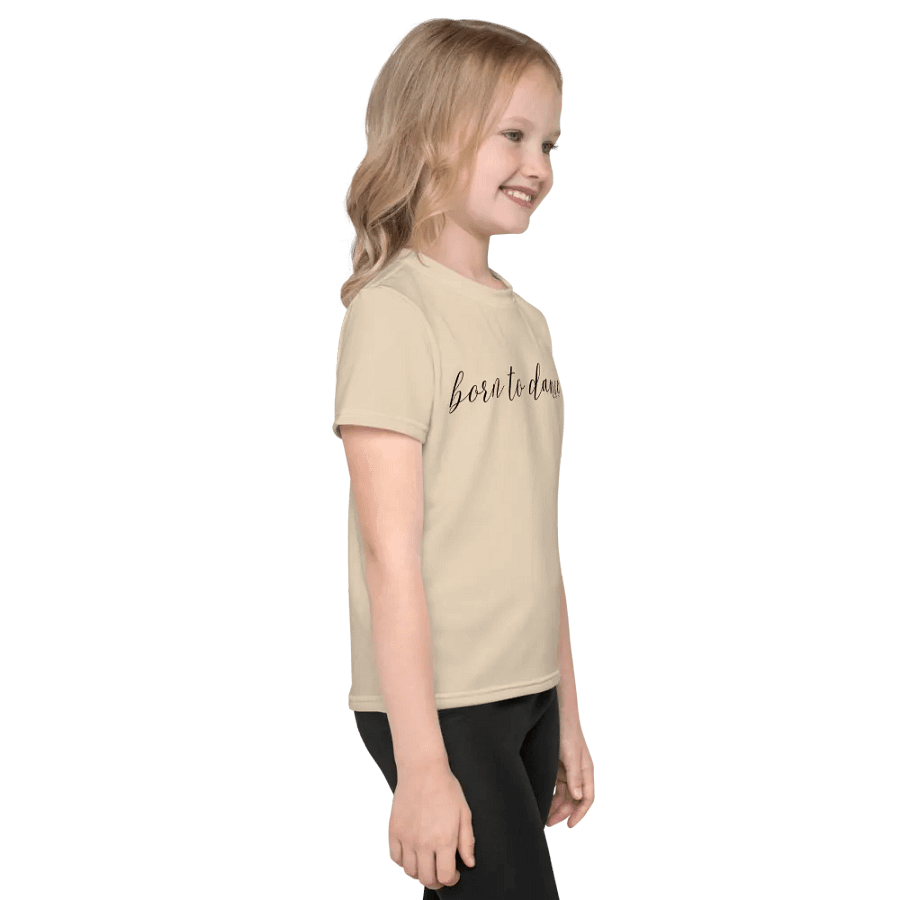Kids T-Shirt | Born to Dance | Tan with Black Text product image (6)