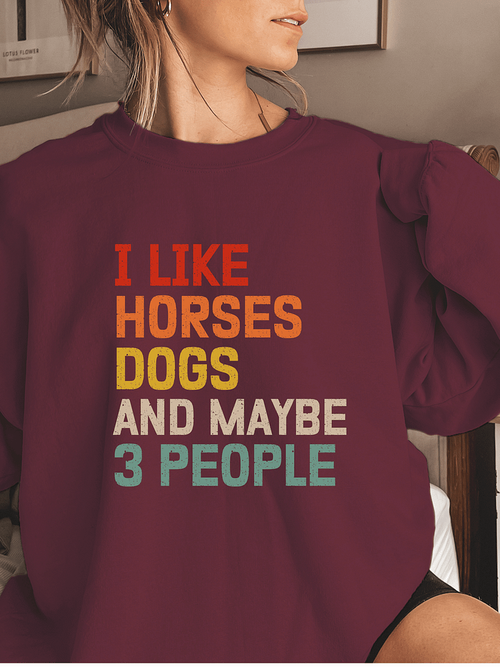 "Horses, Dogs and 3 people" Sweatshirt product image (2)