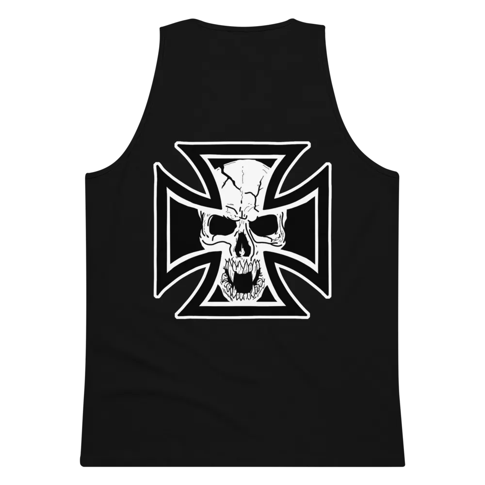 Maltese cross and skull tank top product image (2)