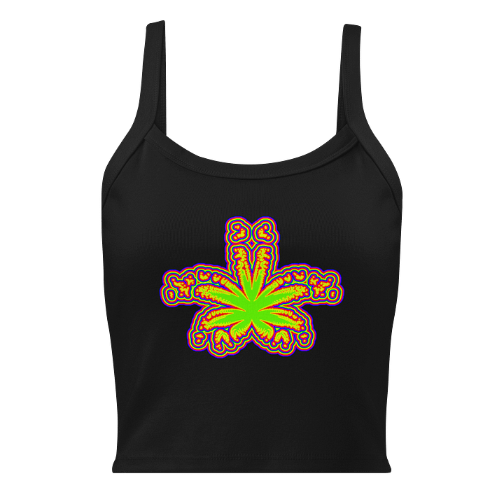 Rainbow Pride Pot Leaf Twisted Tank Top, 420 Cannabis Leaf Clothing product image (1)