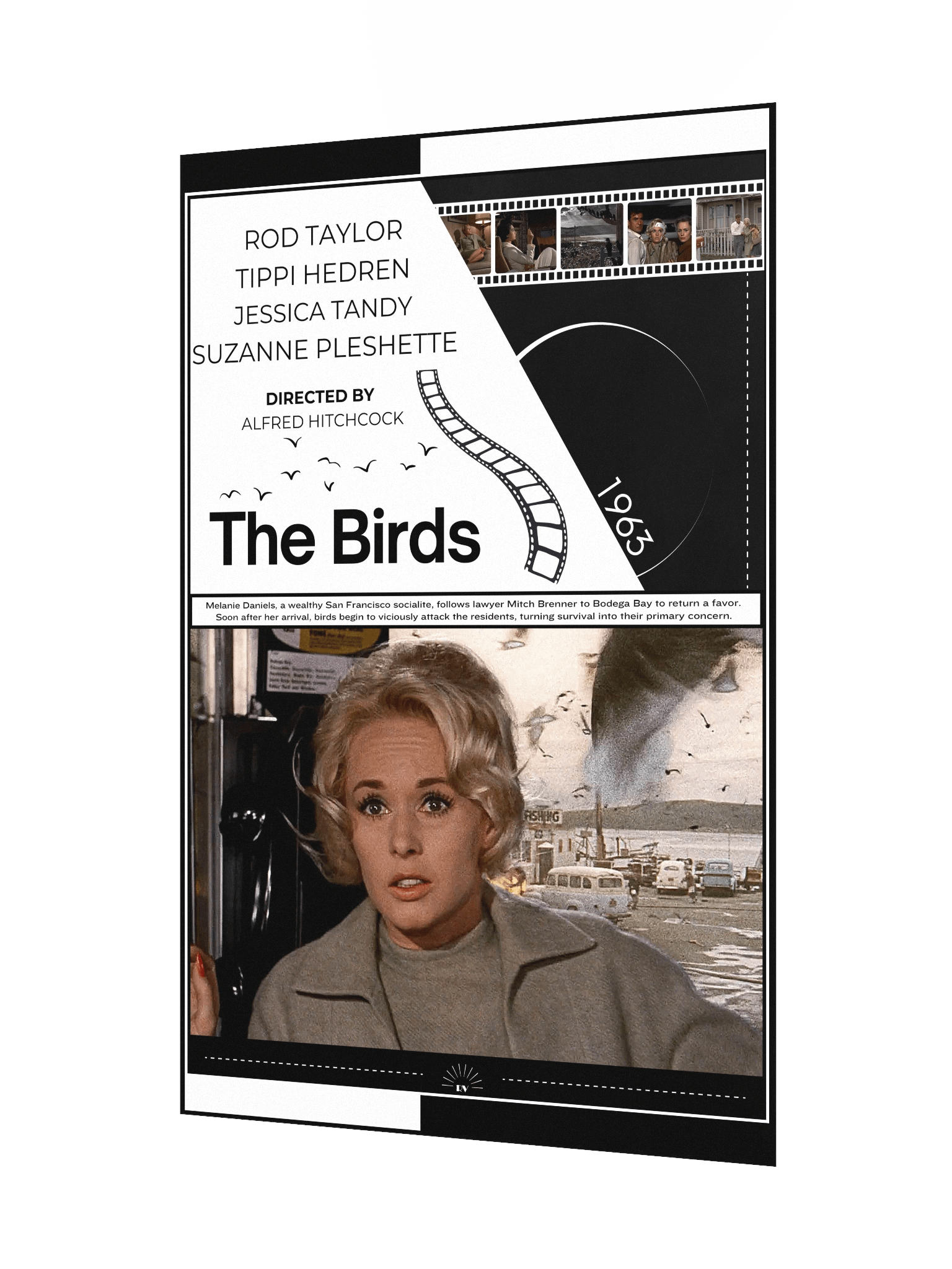 The Birds with Tippi Hedren and Rod Taylor 1963 | Movie Poster | 12x18 Wall Art product image (3)