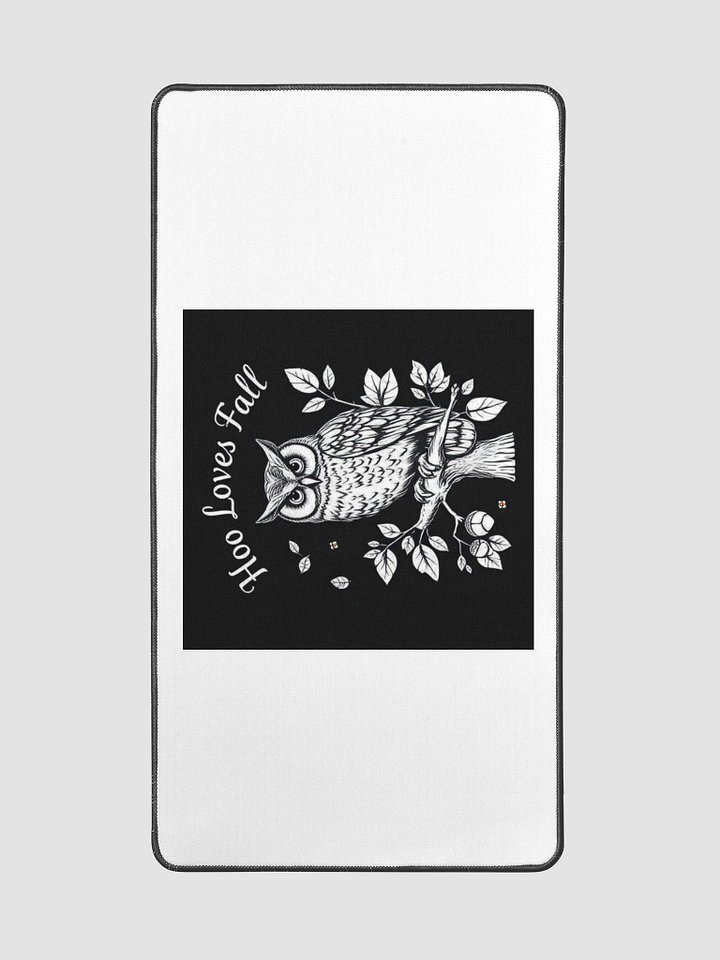 Monochrome Owl Desk Mat product image (2)