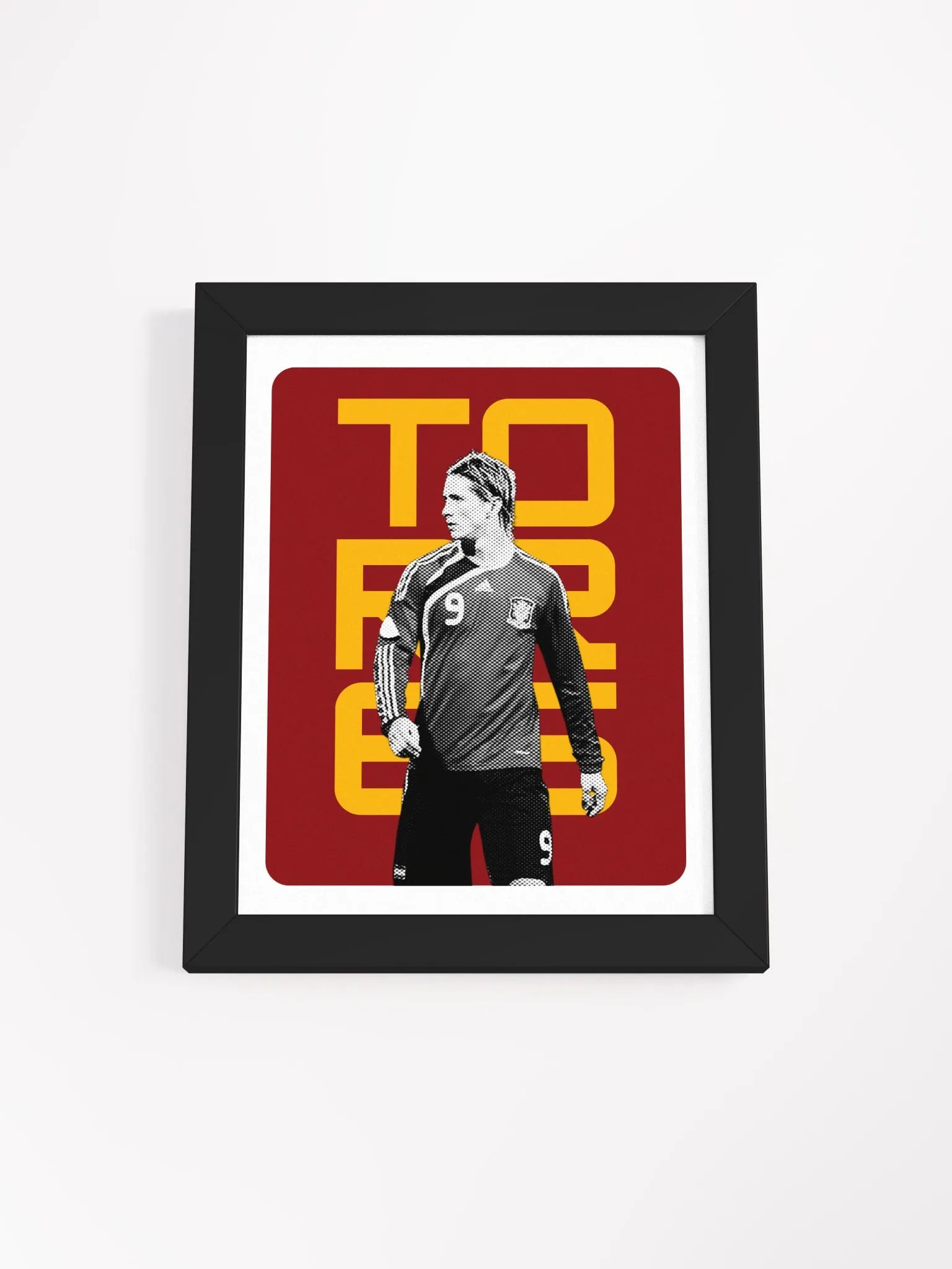 Fernando Torres BW Spain Name Art Framed Print product image (3)