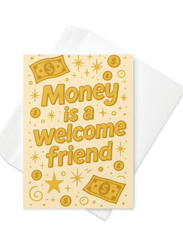 Money Is A Welcome Friend - Card product image (3)