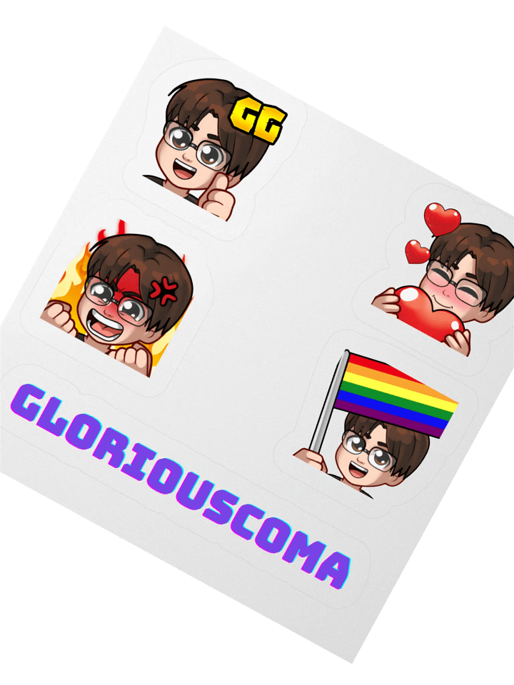 Expressive Emote Kiss Cut Stickers Set product image (2)