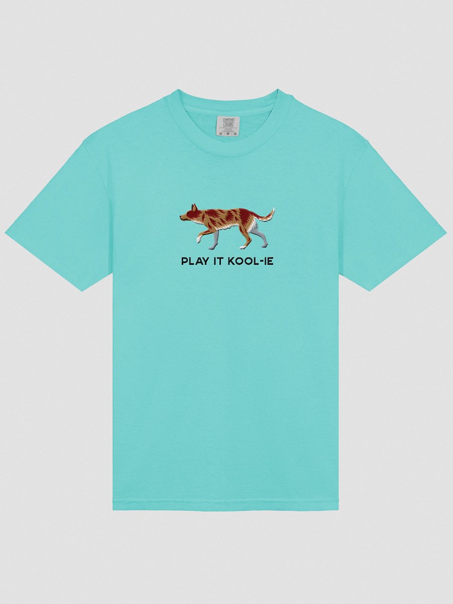 Play It Kool-ie T-Shirt(Embroidered) of an Australian Koolie(Red Merle) product image (43)