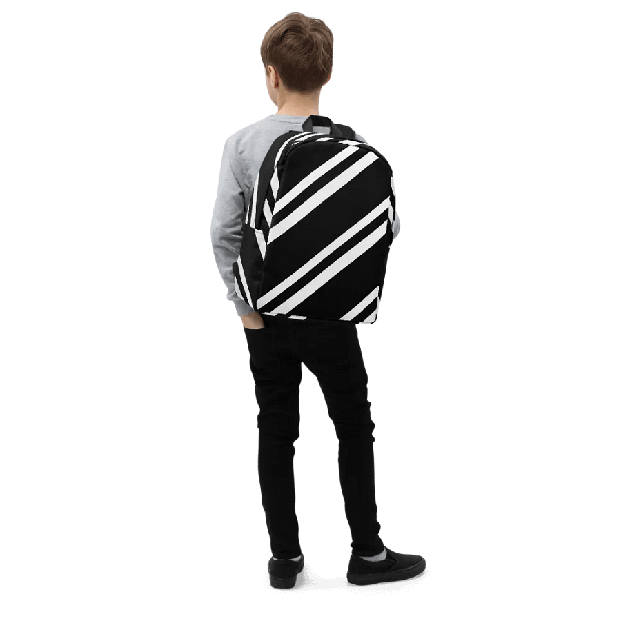 Striped Noir Minimalist Backpack product image (6)