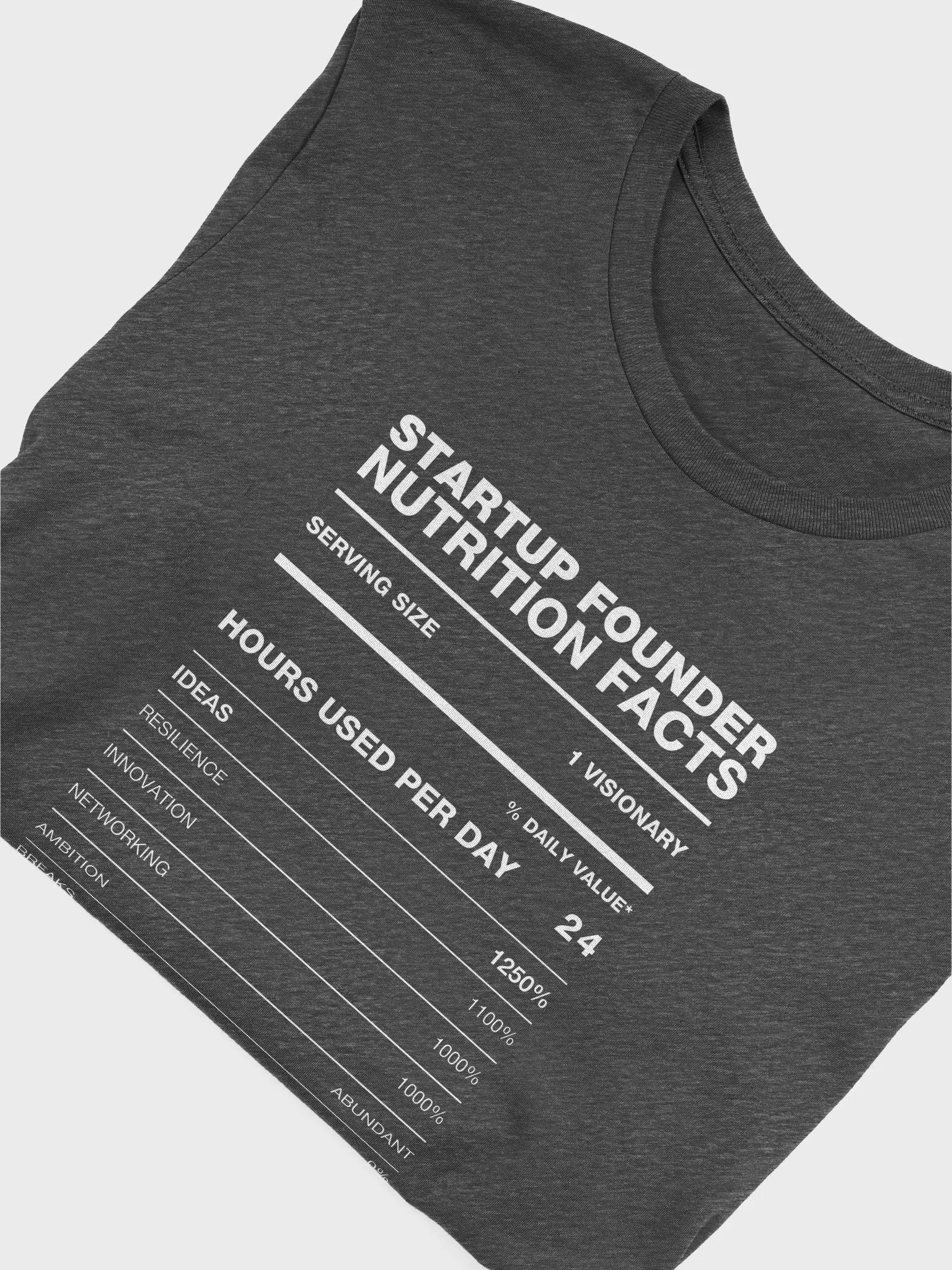 STARTUP FOUNDER Nutrition Facts Supersoft Tee product image (35)