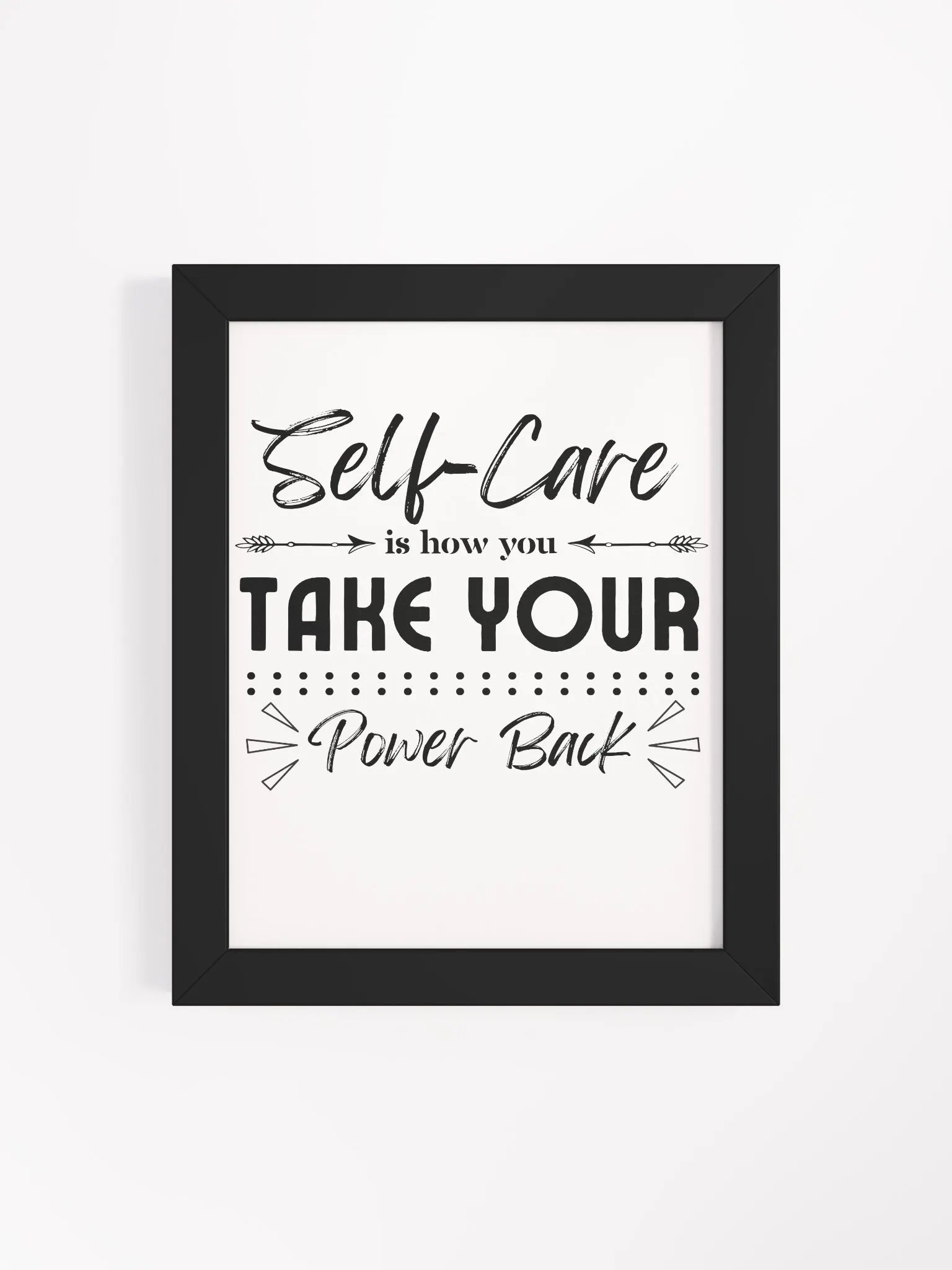 Self-Care Inspirational Eco-Friendly Framed Poster. product image (6)