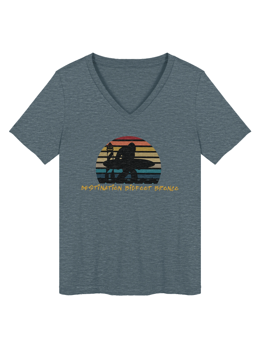 Destination Bigfoot Bronco Classic Logo Bella+Canvas Women's Relaxed V-Neck T-Shirt (Multiple Colors Available) product image (34)
