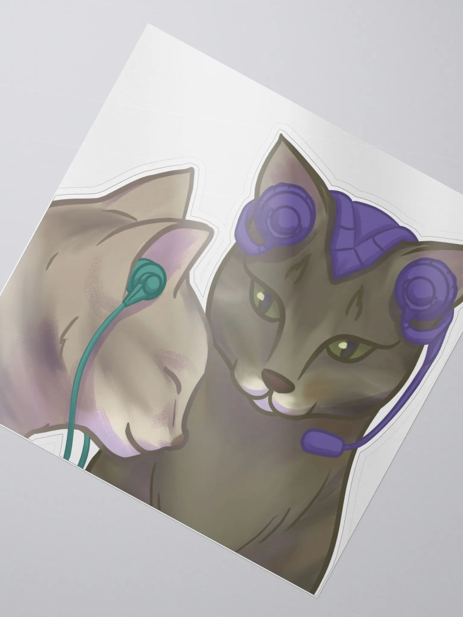 Gamer kitty stickers! product image (2)
