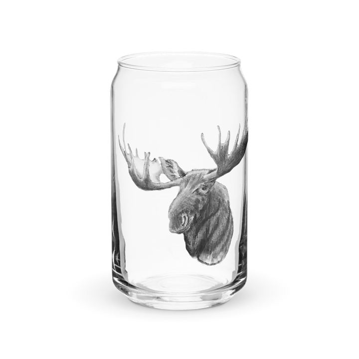 Moose Drawing Glass Can Cup product image (2)