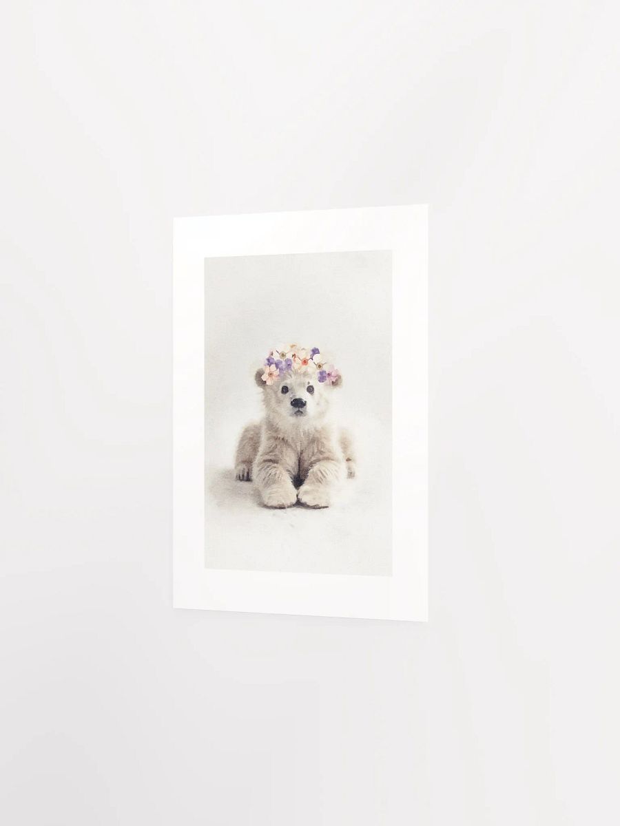 Cuddly Polar Bear Cub Passepartout Print product image (2)