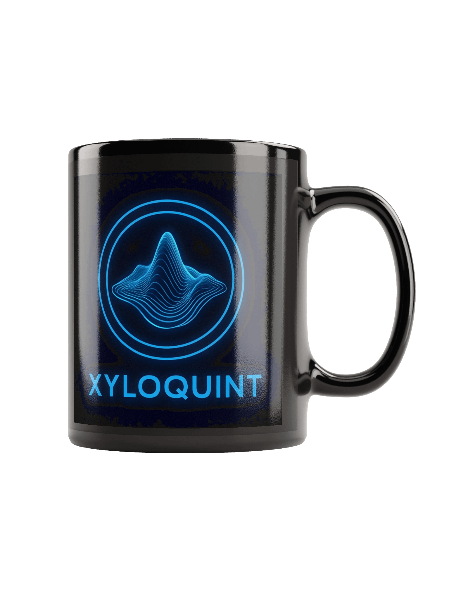Neon Blue Xyloquint Mug Left Handed product image (1)