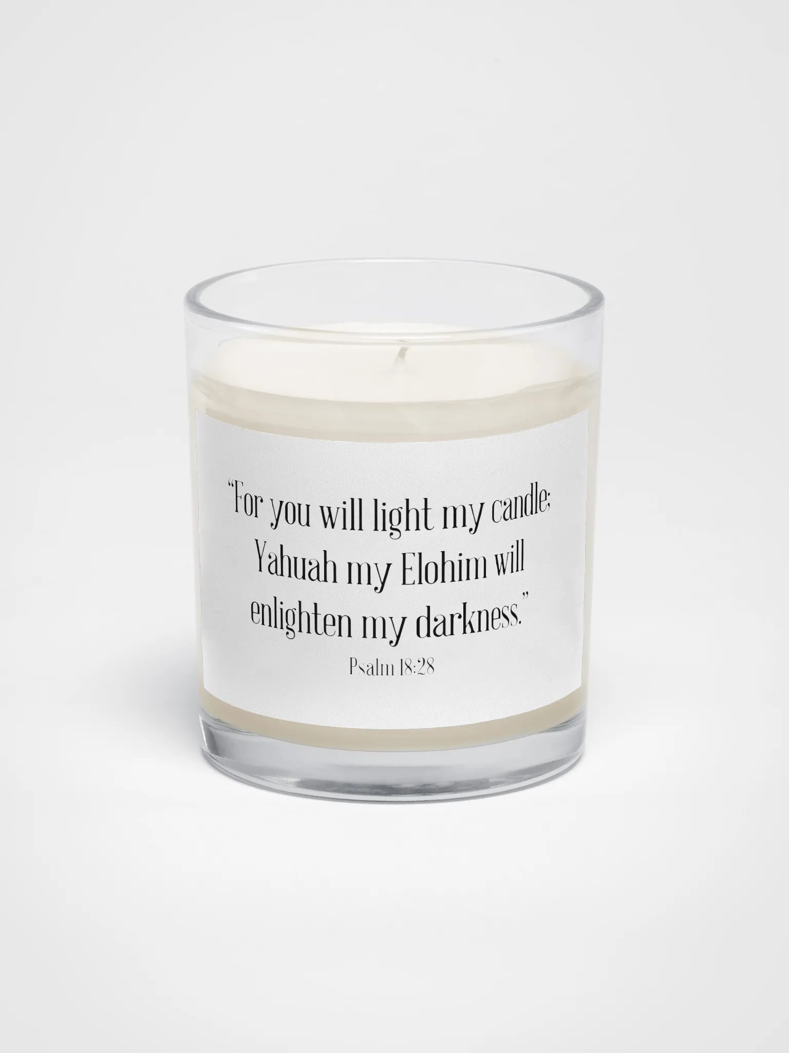 Inspirational Psalm 18:28 Soy Wax Candle product image (1)