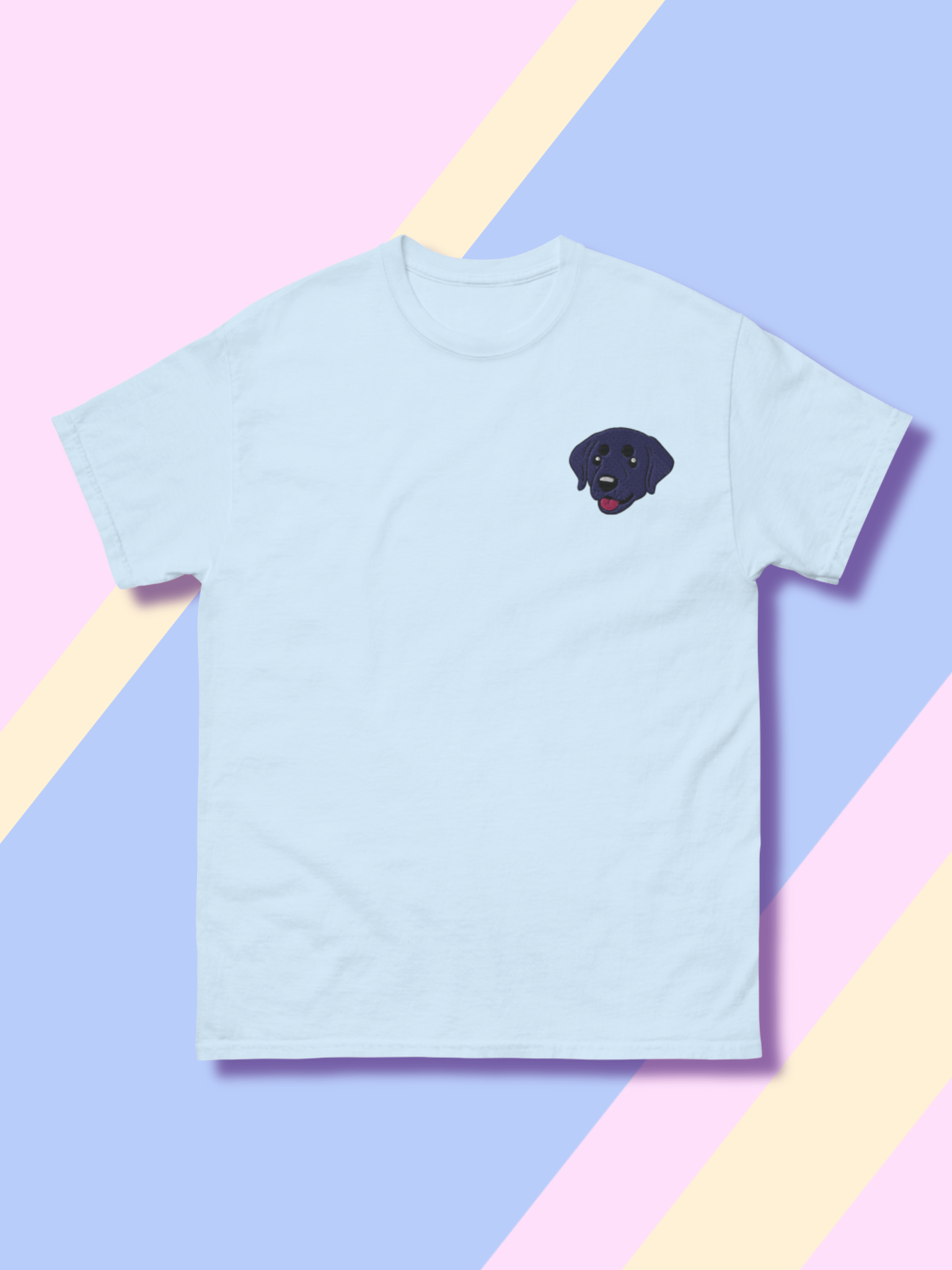 Black Labrador Retriever Dog Embroidered T-Shirt product image (1)
