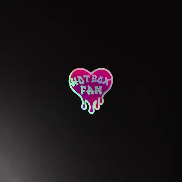 HOT BOX FAM TRANSPARENT HOT PINK LOGO STICKER product image (4)