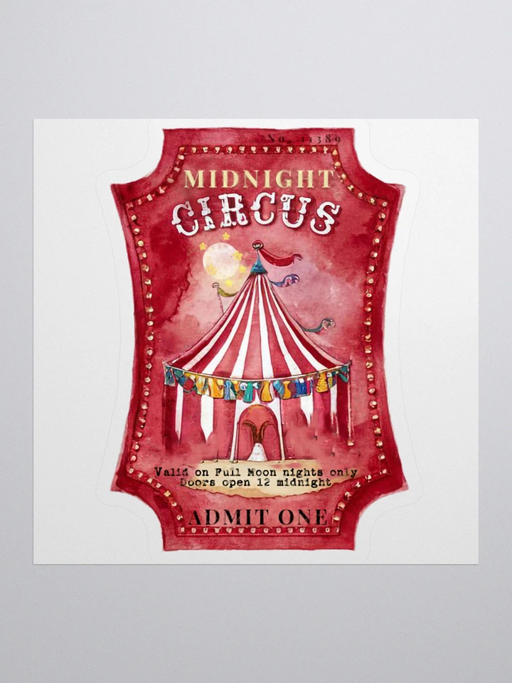Midnight Circus Ticket Kiss Cut Sticker product image (1)